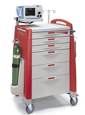Crash Cart with Defibrillator